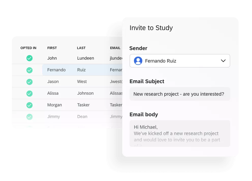 Invite to study.